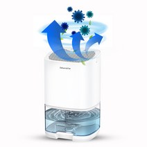 Elesky 공기청정 제습기 1000ml 소형 저소음 제습 공기청정기 H2102, H2102-화이트