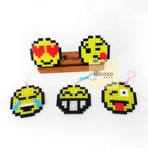 디폼 블럭 스마일 야광 키링 만들기 취미 키트 재료, 1인용-4번