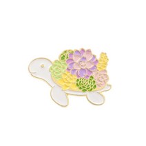 실험실 소모품 Shrubbery-동물 에나멜 핀 커스텀 고양이 여우 거북이 토끼 달팽이 식물 브로치 옷깃 배지, 한개옵션1, 02 tortoise 1