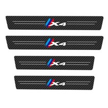 자동차 스크래치 방지 문턱 보호대 탄소 섬유 스타일린 스티커 임계 값 BMW X1 X2 X3 X4 X5 X6 X7 로고, 04 4Pcs For X4