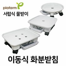 플라팜 원형 이동식 화분받침대 물받이 1호(바퀴포함), 원형 1호 블랙+소형바퀴