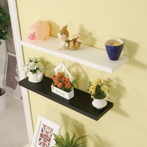 23T 무지주 벽선반 벽걸이 TV 선반, 1000무지주선반-화이트