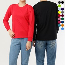 30수 남자 여자 베이직 기본 라운드 긴팔 무지티 면티 흰티(17색상)