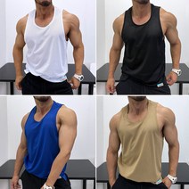 헬스민소매티셔츠 심플 베이직 속건 스포츠 조끼 민소매 티셔츠 루즈하고 강해보이는 근육맨 박시한