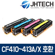 HP CF410A CF410X 토너 M452DN M477fDW M377DW NW FNW FDN, 1Ea, HP M477fdn 토너 CF412X 대용량 완벽호환 노랑