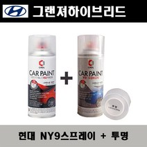 현대 그랜져하이브리드 NY9 트랜스미션블루펄 주문스프레이 + 투명스프레이 자동차 도색 차량용 카페인트, NY9 스프레이(제일)+투명스프레이(제일)