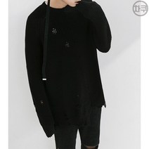 차쿠 남녀 찢어진 언발란스 빈티지 니트 디스트로이드 (국내발송)