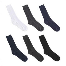 VIVID COLOR 남자장목 패션 올 무지컬러 링크스 순면양말 6종 색상선택