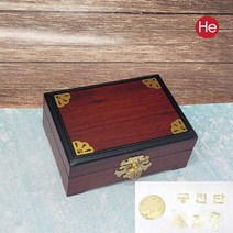 적색 문양 공진단상자 5환 고급나무 원목 한약 환약 경옥고싸바리 청병 케이스 박스 상자 상호인쇄가능, 적색문양공진단상자5환(한글공진단스티커 포함), 5개