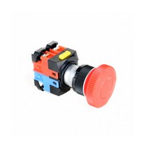 1A1B 푸쉬온 자동 복귀 리턴 스위치 알루미늄가드 버섯형 ON-(ON) 25mm NF25G-AL-PEM11, 흰색 [NF25G-AL-PEM11W]