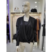 블루페페 셔링 랩 블라우스 P211MSC002