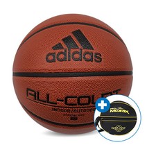 아디다스 올코트 농구공+프로모릭스 농구공 가방, 아디다스 올코트 농구공 블랙+농구공 가방