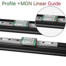 2040 V슬롯 블랙 알루미늄 프로파일 MGN 12C 12H 선형 가이드 200500mm CNC 조각 기계 3D 프린터 슬라이더 376eEA2b5, 500mm, ProfileMGN12C