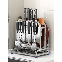 스텐도마거치대 추천 칼도마정리대 싱크대칼꽂이 가정용 조리도구거치대 조리도구수납대 스텐304, 옵션 I