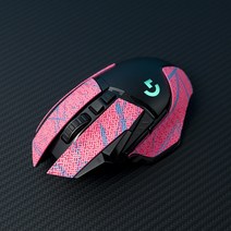 Topsky 마우스 스티커 Btl 땀 흡수 스티커 Logitech G502 영웅 Se 펑크 마우스 미끄럼 방지 스티커 유선 무선, 핑크 블루, 하나