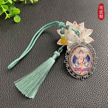 핸드 그립 자동차 펜던트 태슬 주얼리 Thangka 부처님 관음 노란색 부의 신 녹색 타라 푸시안 만슈 약사, 05 Vairocana