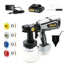 DELIXI-새로운 21V DC 리튬 이온 배터리 1000ML 용량 전동 공구 HVLP 무선 스프레이 건 가정용 및 야외용, 02 EU