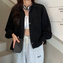 코키코키 / 스트링 코듀로이 크롭자켓 숏기장 자켓 여성룩