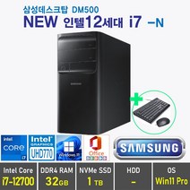 삼성 데스크탑5 DM500 12세대 i7 + Win11 Pro 포함 / 12세대 i7, 램32GB + SSD 1TB, Windows11 Pro, DM500TCZ i7 -N