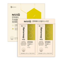 리턴업 면역케어 프로폴리스 아연 트윈세트 2개월분, 30정, 2개