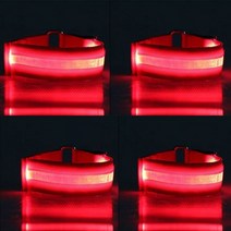 승마헬멧 승마양말 말고삐 페달 승마가방 승마용품 4pcs 다채로운 led 장비 레깅스 묶여 밤 보이는 경마 액세서리 용품 장식 209, 4pcs 레드