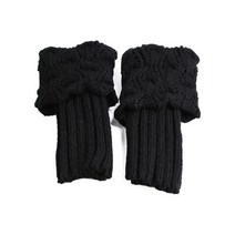 지뢰계 레그워머 양산형 니트 니삭스 발토시 발목토시, one size, 17cm black