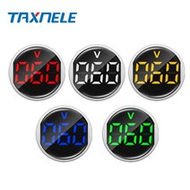 AC 60-500V 0-100A LED 디지털 전압계 전류계 헤르츠 HZ 신호등 220V 볼트 앰프 테스터 검출기 60-V, 01 Round voltmeter_02 Blue