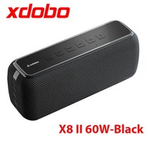 xdobo x8 ii 60w xiaomii sound 휴대용 무선 altavoz spotify 음악 스피커 블루투스 사운드바 ipx5 tws 스테레오 서브우퍼, 협력사, x8 ii 블랙