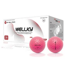 23년형 여성 비거리 24구 핑크 골프공 WELLKY 웰키 골프공 선물 봄라운딩 12+12 고반발 리미티드에디션, 베이비핑크, 30개