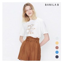 바닐라비 여성 프린트 자수 티셔츠