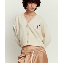 LIMEQUE 리메크 시그니처 하트 기타 가디건 아이보리 LIE MEQUE Signature Heart Guitar Cardigan Ivory 5007242682