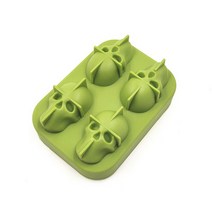 아이스메이커 제빙기ice cube tray flexible silicon skeleton ice mould ice cube maker tray for 위스키 칵테일 iced, 초록