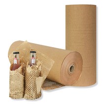 80M 재사용 뽁뽁이 50M 포장지 완충제 종이 벌집, 브라운50cmx50M