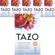 타조 허벌 티 아이스드 패션 무카페인, 81g, 6개