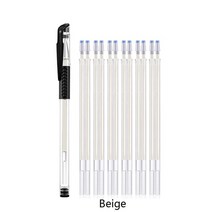 열펜 12pcs 잉크 사라지고 열 지우기 펜 리필 양재 공예 퀼트 바느질 도구 1pc 펜 케이스와 패브릭 마킹 펜 88, 베이지