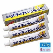 일본 썬스타 약용 소금치약 치주질환 잇몸질환예방 입냄새 구취제거, 170g 5개세트