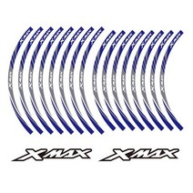 Yamaha XMAX X-max xmax150 xmax250용으로 맞춤형 KODASKIN 스트라이프 휠 림 스티커, 협동사, 모델 3