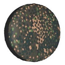 그린 브라운 군사 위장 스페어 휠 타이어 커버 랜드 크루저 프라도 육군 정글 카모 RV SUV 4WD 차량용, 06 6_01 14 inch