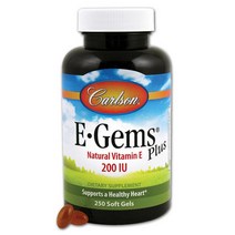 칼슨랩스 Carlson Labs E-젬스 200IU 소프트젤, 250개입 × 1개