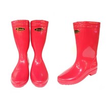 국산장화 지발코 은나노 항균장화 여자장화(레드) 농사 수산시장 식당 주방 갯벌체험 낚시용