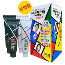 동성제약 세븐에이트 무향료 칼라크림 대용량 전문업소용 240g(1제 2제 120g 2개씩) 염모제, 1통, 6호-자연스런 갈색