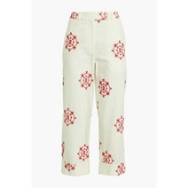 SIMONE ROCHA 시몬 로샤 Cropped broderie anglaise cotton straight-leg 팬츠 - Ivory 222510