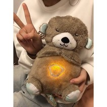 수달수면인형 애착 숨쉬는 수면유도, 카피바라+거북이 백팩, 32cm