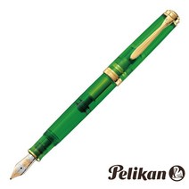 펠리컨 만년필 스베 레인 M800 만 그린 데몬 스트레이터, EF 울트라파인