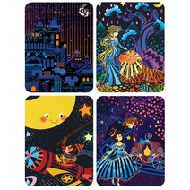 일러스트 스크래치 미술 동화그림 4종 공작활동 집콕놀이 유치원 선물