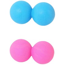 셀프마사지 근육이완 듀얼 마사지볼 1개 지압볼 안마볼 뭉친근육 홈트 요가 필라테스 헬스 직장인 사무실 등 팔 다리 배 목 종아리 롤링볼 셀프케어 홈케어 셀프롤링, 핑크