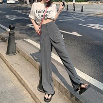 대박난박양 스트라이프 와이드 슬랙스