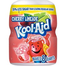쿨에이드 체리 라임에이드 파우더 체리콕 가루 분말 19oz(538g) 12팩 Kool-Aid Cherry Limeade Sweetened Powdered Drink Mix