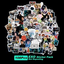 Exo 108 무선 스티커 수하물 스케이트 보드 전화 노트북 자전거 벽 Diy 스티커/배치