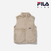 [휠라 슈즈] [공식] 휠라 키즈 베이직 보아 후리스 조끼 BEIGE